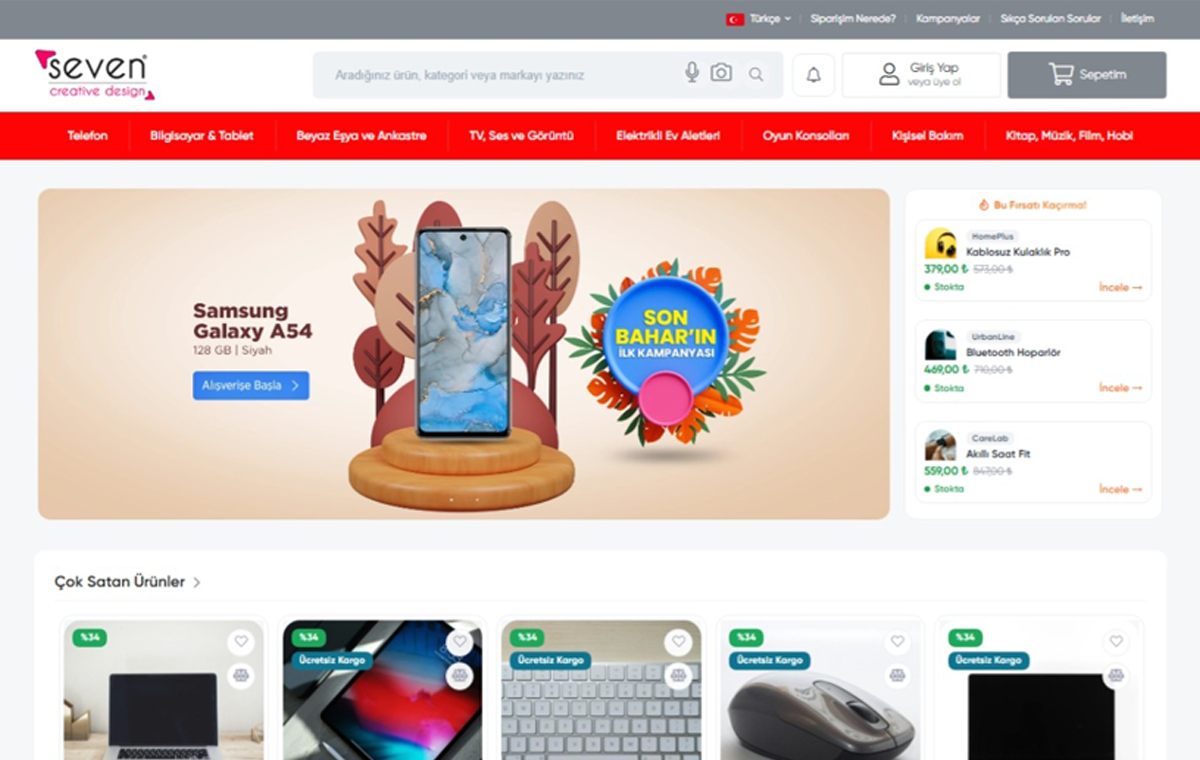 Seven Ajans kayseri web tasarım